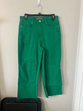 Judy Blue Emerald Green Wide Leg Jeans